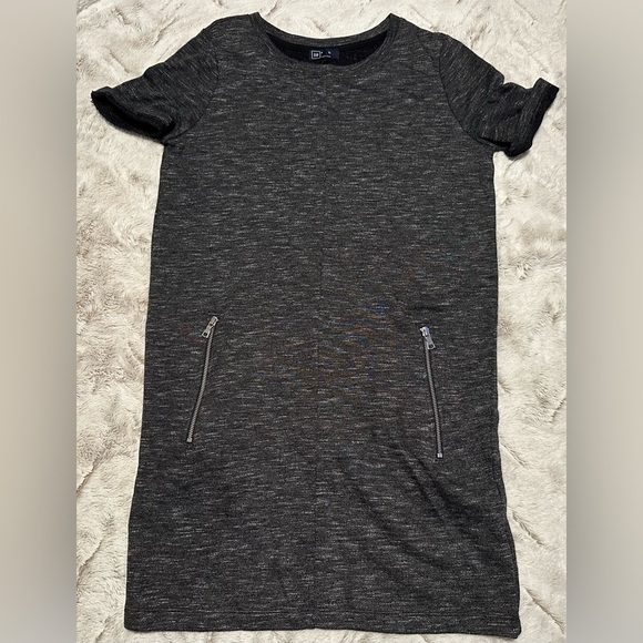 GAP Dresses & Skirts - Gap French Terry Cuffed Short Sleeve Mini T-Shirt Dress Marled